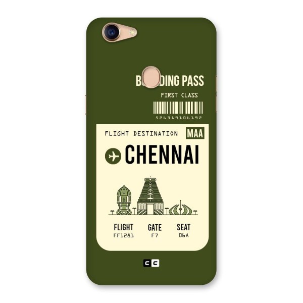 Chennai Boarding Pass Back Case for Oppo F5