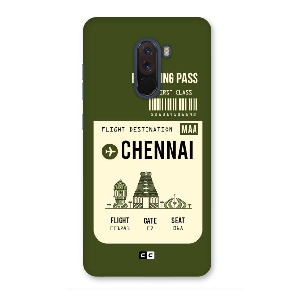 Chennai Boarding Pass Back Case for Poco F1