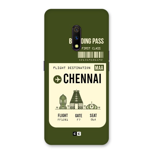 Chennai Boarding Pass Back Case for Realme X