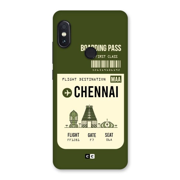 Chennai Boarding Pass Back Case for Redmi Note 5 Pro