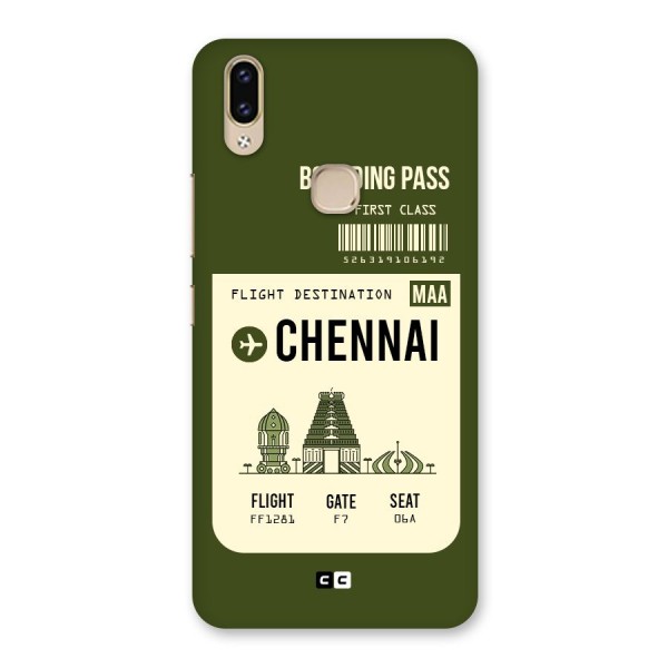 Chennai Boarding Pass Back Case for Vivo V9