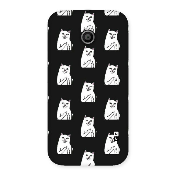 Chill Cat Pattern Back Case for Moto E