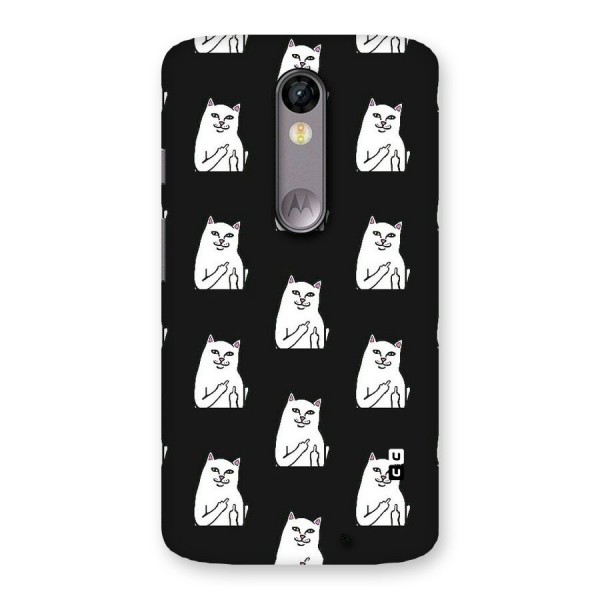 Chill Cat Pattern Back Case for Moto X Force