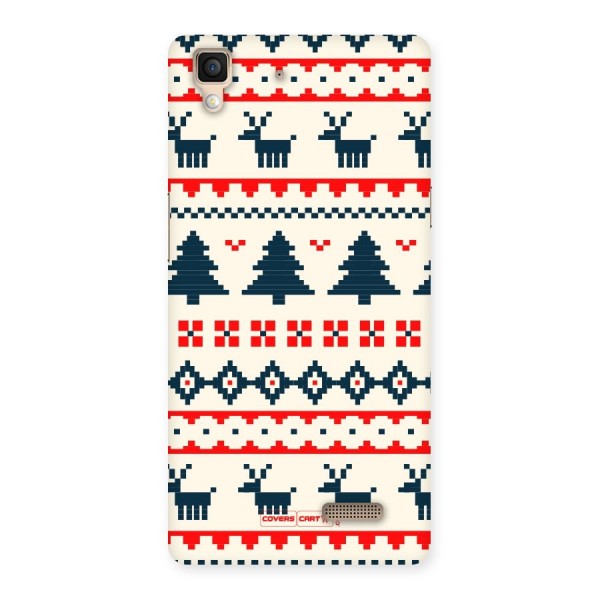 Christmas Design Pattern Back Case for Oppo R7