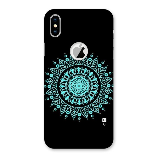 Circles Pattern Art Back Case for iPhone XS Logo Cut