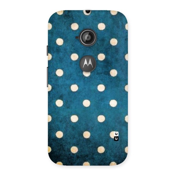 Classic Blue Polka Back Case for Moto E 2nd Gen