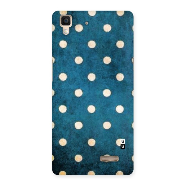 Classic Blue Polka Back Case for Oppo R7