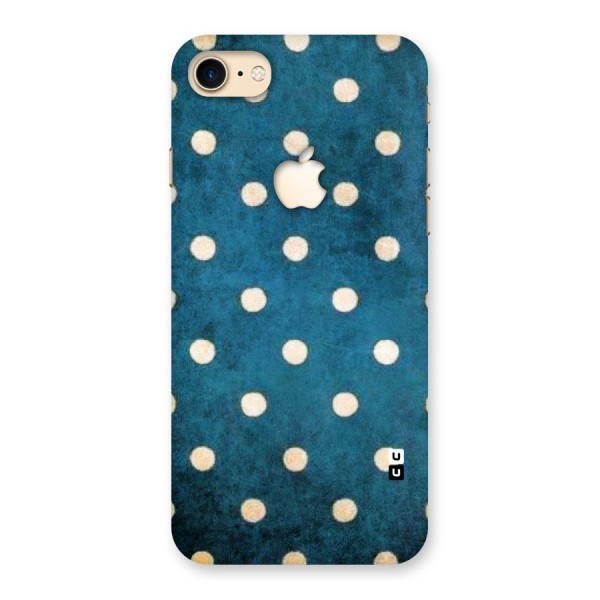 Classic Blue Polka Back Case for iPhone 7 Apple Cut