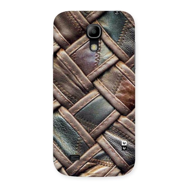 Classic Leather Belt Design Back Case for Galaxy S4 Mini