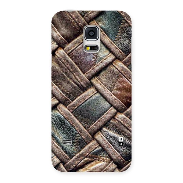 Classic Leather Belt Design Back Case for Galaxy S5 Mini