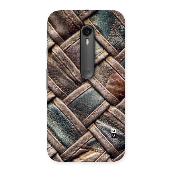 Classic Leather Belt Design Back Case for Moto G3