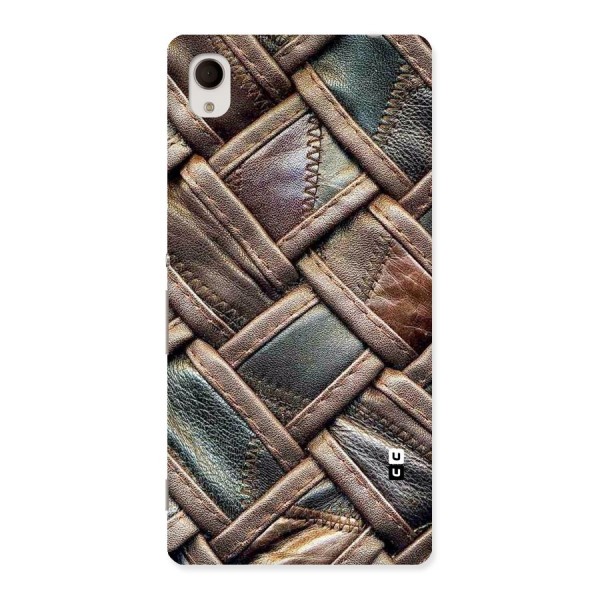 Classic Leather Belt Design Back Case for Sony Xperia M4