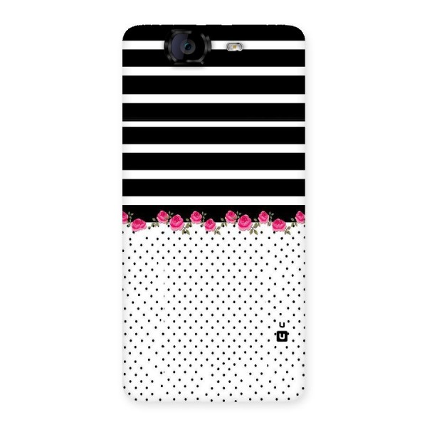 Classic Polka Stripes Back Case for Canvas Knight A350