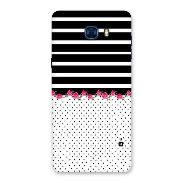 Classic Polka Stripes Back Case for Galaxy C7 Pro