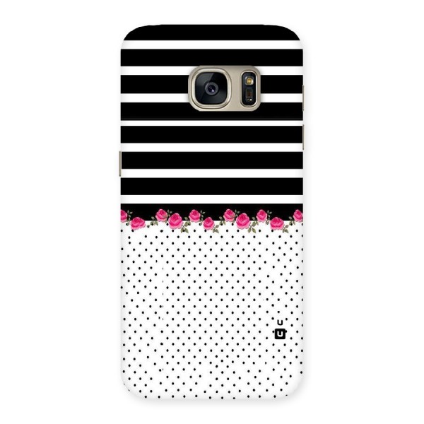 Classic Polka Stripes Back Case for Galaxy S7