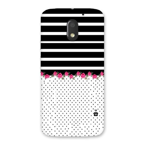 Classic Polka Stripes Back Case for Moto E3 Power