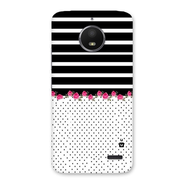 Classic Polka Stripes Back Case for Moto E4