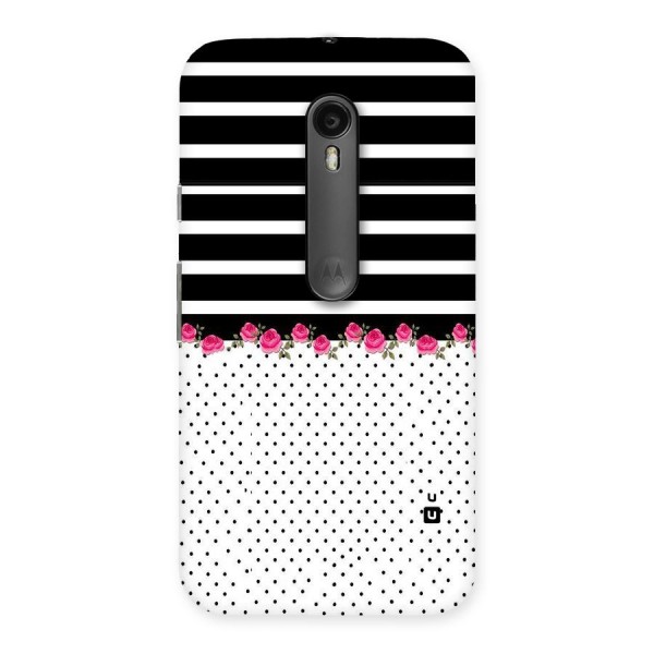 Classic Polka Stripes Back Case for Moto G3