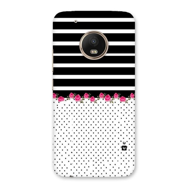 Classic Polka Stripes Back Case for Moto G5 Plus