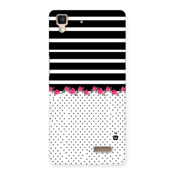 Classic Polka Stripes Back Case for Oppo R7