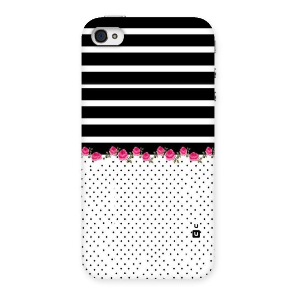 Classic Polka Stripes Back Case for iPhone 4 4s