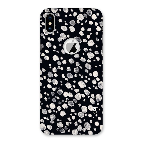 Classic Rocks Pattern Back Case for iPhone XS Logo Cut