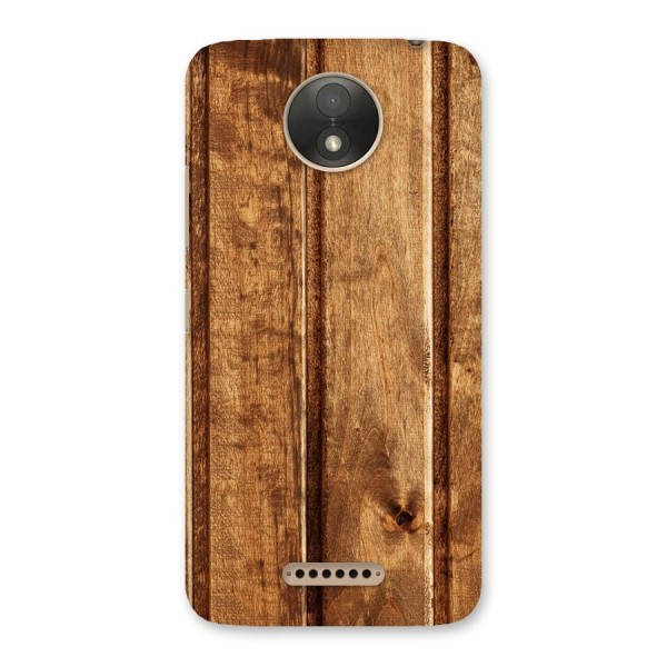 Classic Wood Print Back Case for Moto C Plus