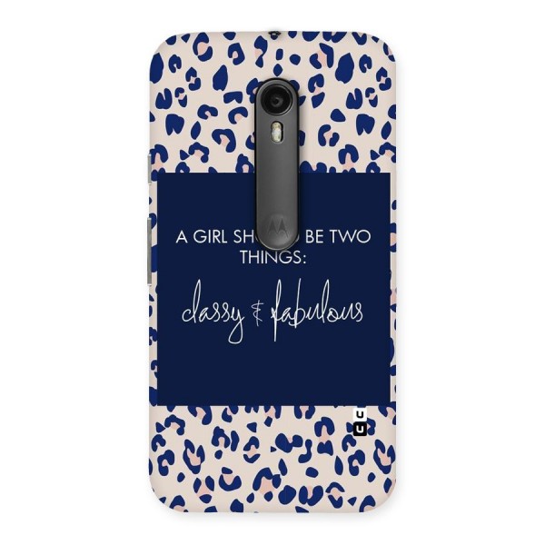 Classy and Fabulous Back Case for Moto G3