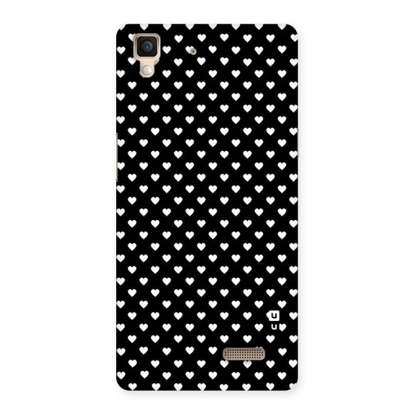 Classy Hearty Polka Back Case for Oppo R7