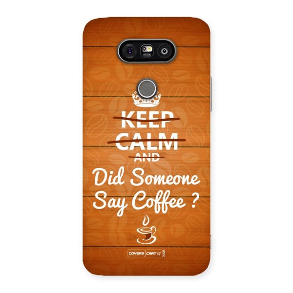 Coffee Ardour Back Case for LG G5