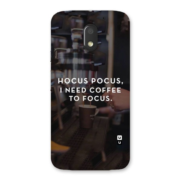 Coffee Focus Back Case for Moto E3 Power