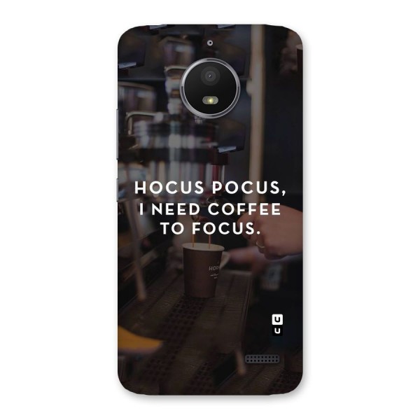 Coffee Focus Back Case for Moto E4