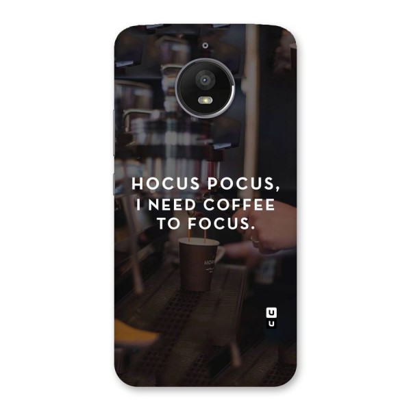 Coffee Focus Back Case for Moto E4 Plus