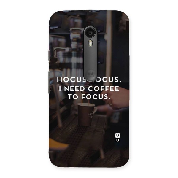 Coffee Focus Back Case for Moto G3