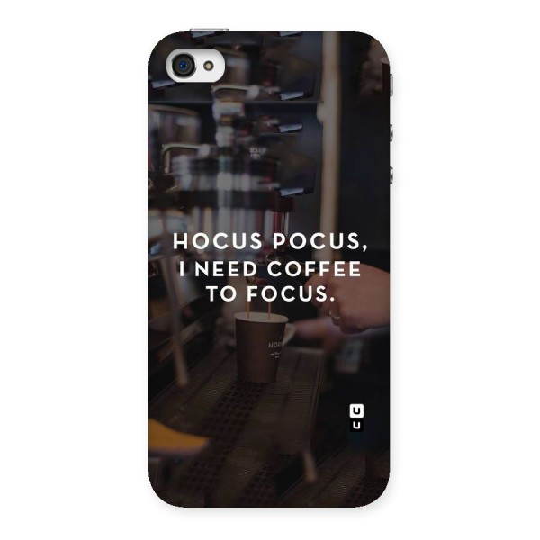 Coffee Focus Back Case for iPhone 4 4s