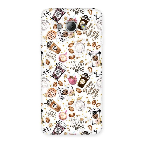 Coffee Pattern Back Case for Galaxy A8