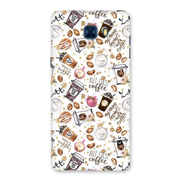 Coffee Pattern Back Case for Galaxy C7 Pro