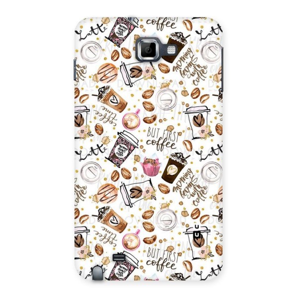 Coffee Pattern Back Case for Galaxy Note