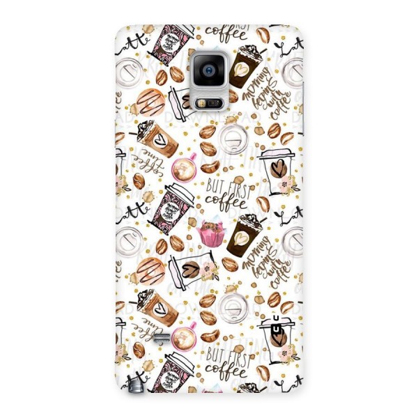 Coffee Pattern Back Case for Galaxy Note 4