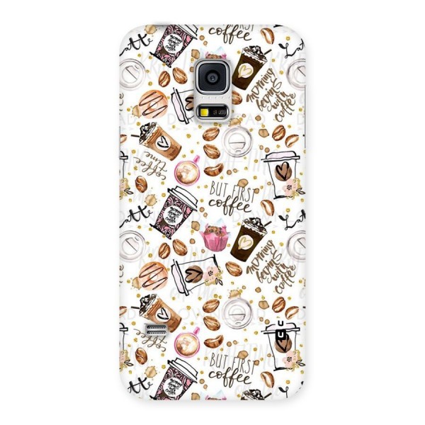 Coffee Pattern Back Case for Galaxy S5 Mini