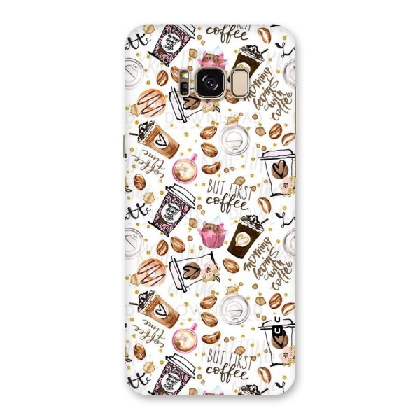 Coffee Pattern Back Case for Galaxy S8 Plus