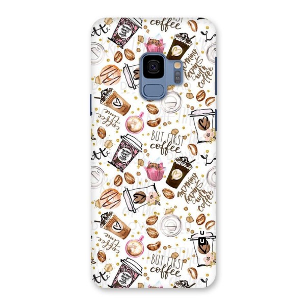 Coffee Pattern Back Case for Galaxy S9