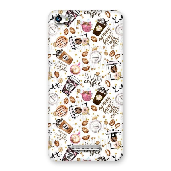 Coffee Pattern Back Case for Micromax Hue 2