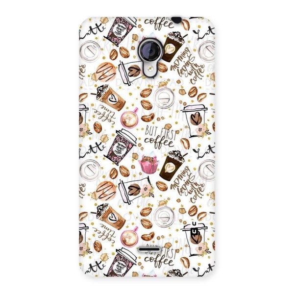 Coffee Pattern Back Case for Micromax Unite 2 A106