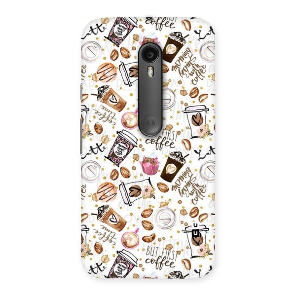 Coffee Pattern Back Case for Moto G3