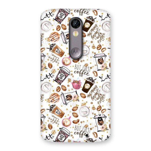 Coffee Pattern Back Case for Moto X Force