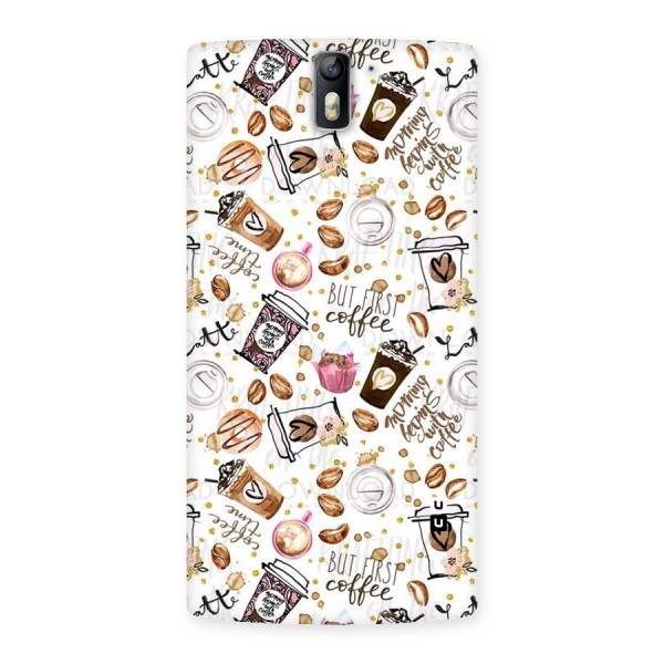 Coffee Pattern Back Case for One Plus One