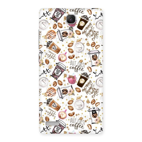 Coffee Pattern Back Case for Redmi Note