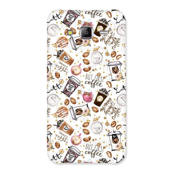 Coffee Pattern Back Case for Samsung Galaxy J5