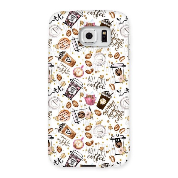 Coffee Pattern Back Case for Samsung Galaxy S6